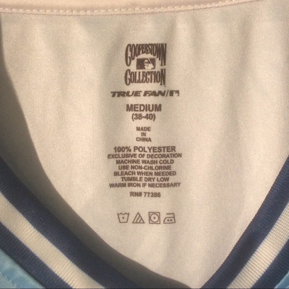 Cooperstown Collection Chicago Cubs MLB Baseball Blue V-neck Short Sleeve Shirt - Picture 3 of 6